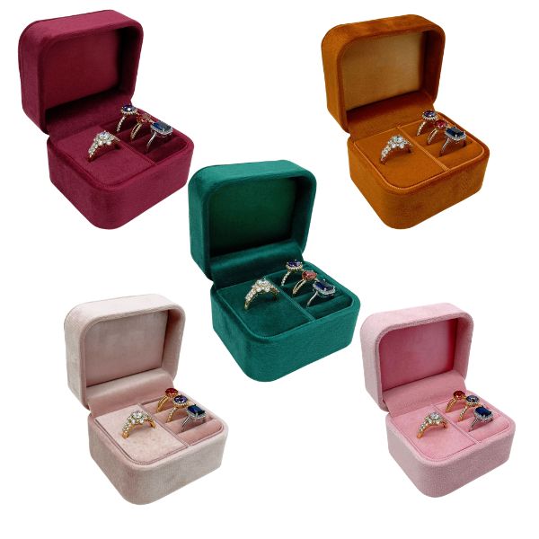 Velvet ring storage case