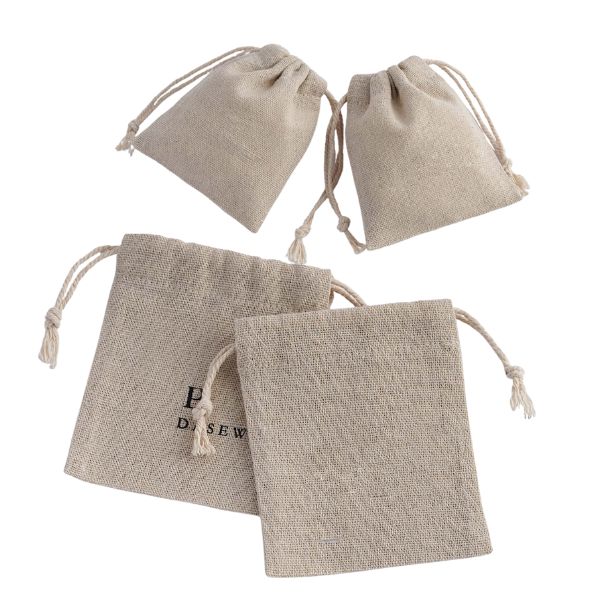 Linen jewelry pouch