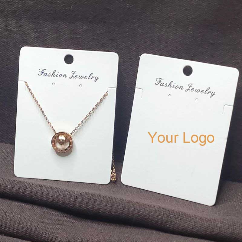 Add Your Logo Necklace Earrings Display Card