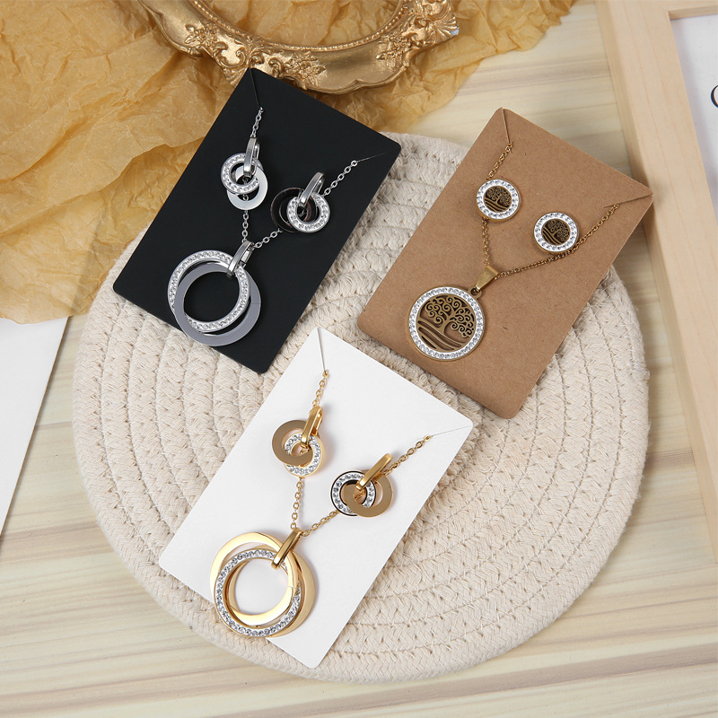 White or any color add logo earring display card