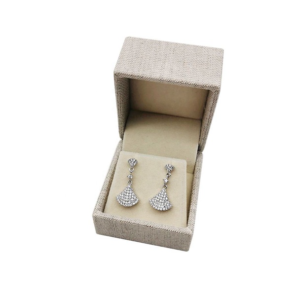 linen earring box