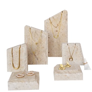 Marble jewelry displays