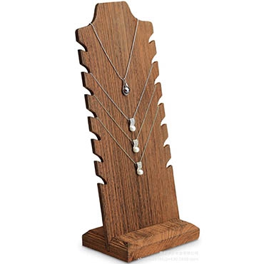 Solid wood necklace display stand