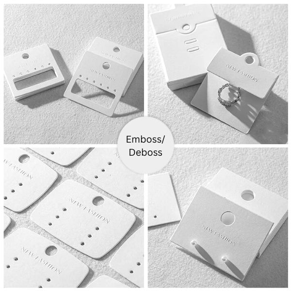 emboss deboss jewelry cards