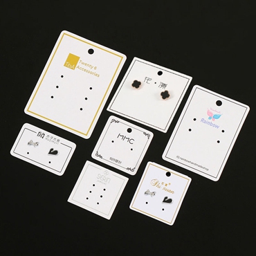 Earring card with holes