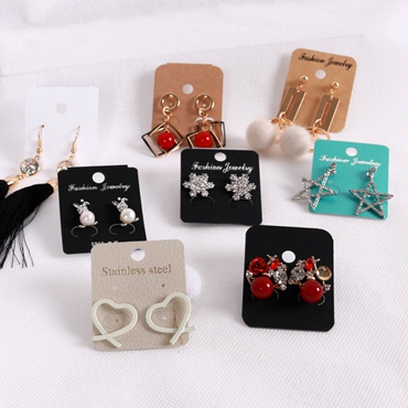 Various color earring card