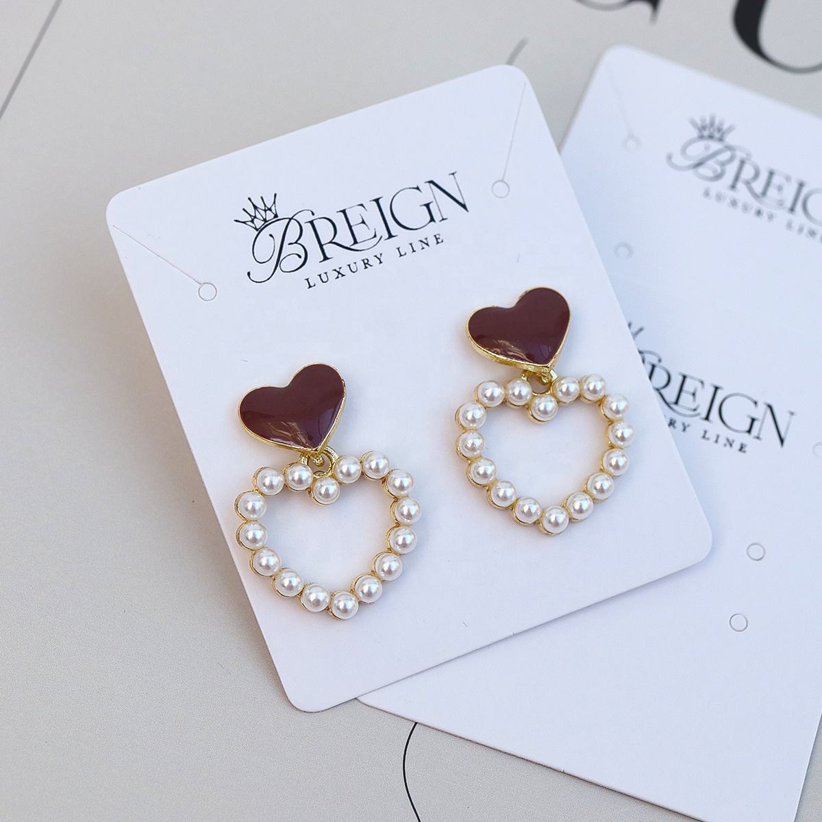 custom logo earring card