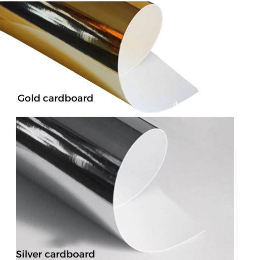 Silver cardboard