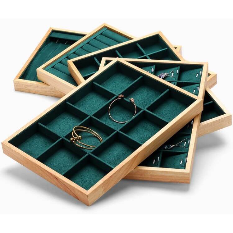 Wooden jewelry tray