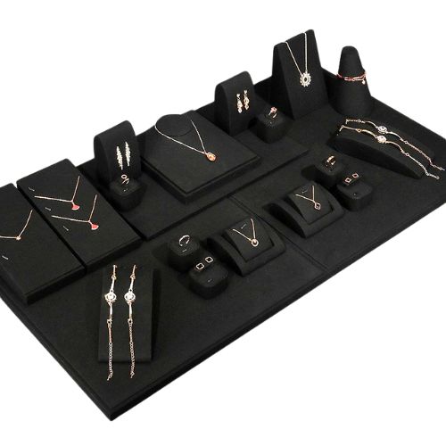 lack microfiber jewelry display